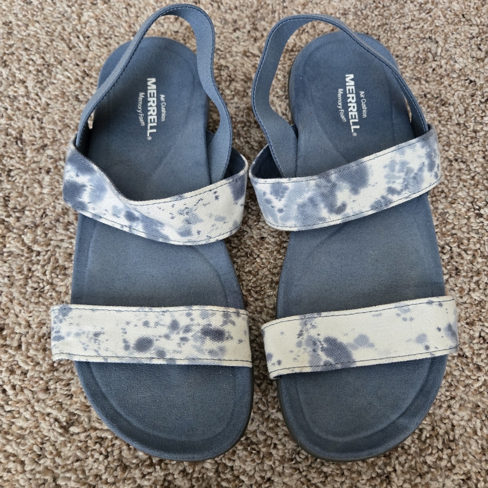 Merrell Sandals Womens 9 District Finley Casual Slingback Flats J002944 Blue